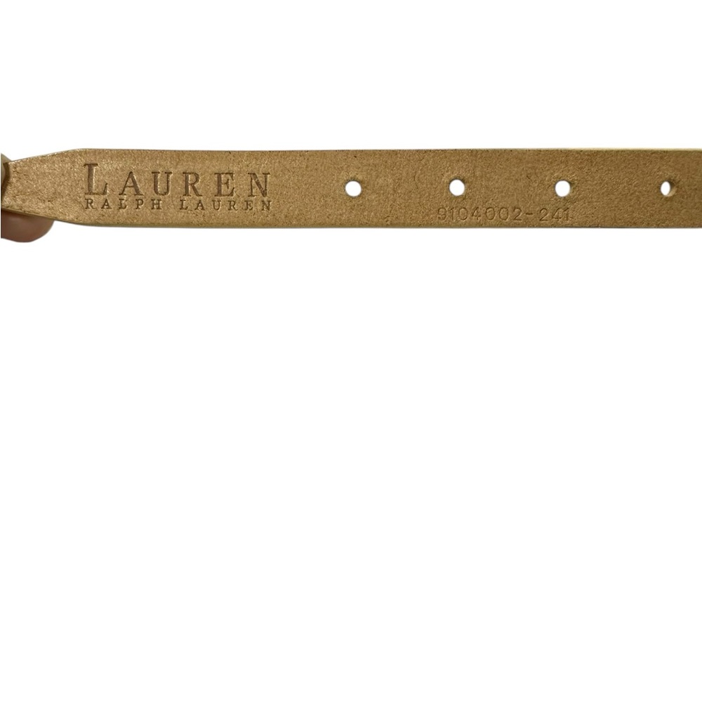 Vintage Lauren Ralph Lauren leather narrow woven belt honey western size medium - Picture 5 of 6